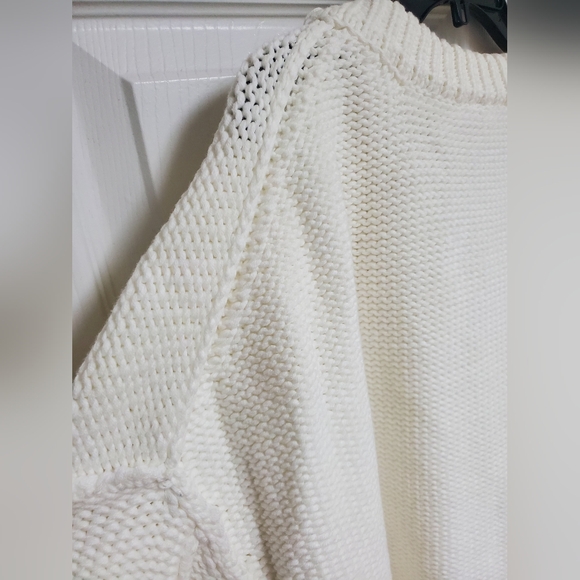 Free People Alli V-Neck Sweater/Optic Whitey6 - Picture 13 of 16